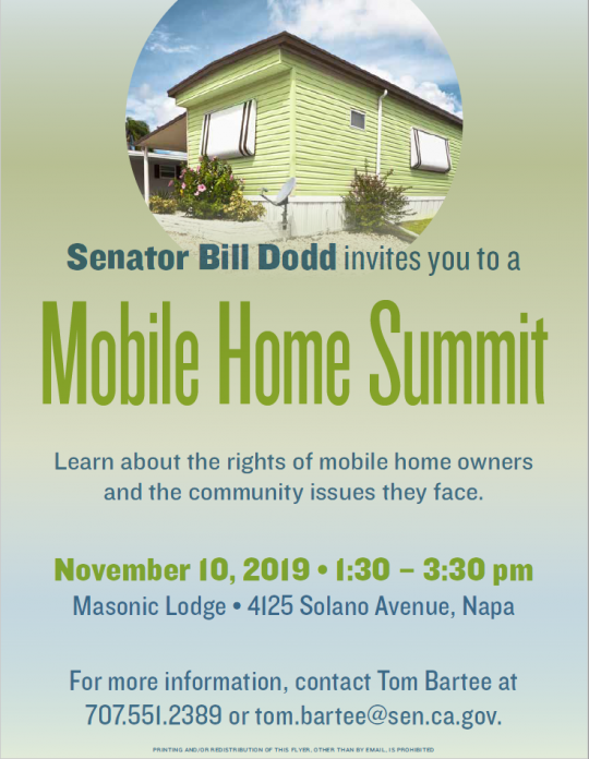 11.10.2019 Senator Dodd Mobile Home Summit